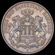 3 марки 1909 (Гамбург) J