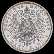 3 марки 1913 "100-летие битвы при Лейпциге" (Саксония) Е