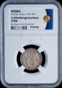 4 мариенгроша 1739 (Брауншвейг-Вольфенбюттель) (в слабе)