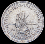 5 шиллингов 1952 "300-летие основания Кейптауна" (ЮАР)