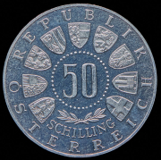 50 шиллингов 1964 "Зимние Олимпийские игры в Инсбруке" (Австрия)