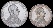 Набор из 2 сер. монет 3 и 5 марок 1913-1914 (Пруссия)