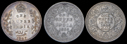 Набор из 3 сер. монет 1 рупия 1885-1920 (Индия)