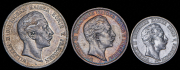 Набор из 3 сер. монет 2, 3 и 5 марок 1905-1908 (Пруссия)