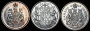 Набор из 3 сер. монет 50 центов 1952-1965 (Канада)