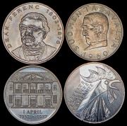 Набор из 4 сер. памятных монет 1960-2014 (страны мира)
