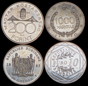 Набор из 4 сер. памятных монет 1960-2014 (страны мира)