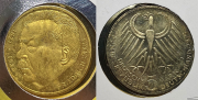 Набор из 6 сер  монет 5 марок 1935-1977 (Германия) (в п/у)