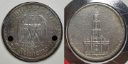Набор из 6 сер  монет 5 марок 1935-1977 (Германия) (в п/у)