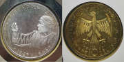 Набор из 7 сер  монет 5  10 марок 1968-1997 (Германия) (в п/у)