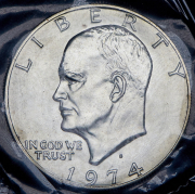 1 доллар 1974 (в запайке) S