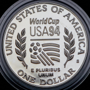 1 доллар 1994 "Чемпионат мира по футболу" (США) (в п/у)