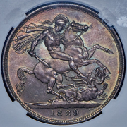 1 крона 1889 (Великобритания) (в слабе)