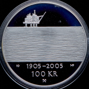 100 крон 2004 "100 лет Независимости" (Норвегия) (в п/у)