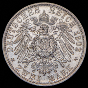2 марки 1902 "50 лет правлению Фридриха I" (Баден)