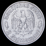 2 марки 1934 "175 лет со дня рождения Фридриха Шиллера" (Германия) F