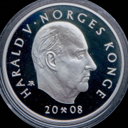 200 крон 2008 "200 лет со дня рождения Генрика Вергеланна" (Норвегия) (в п/у)