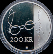 200 крон 2008 "200 лет со дня рождения Генрика Вергеланна" (Норвегия) (в п/у)