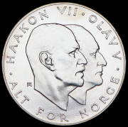 25 крон 1970 "25 лет освобождению Норвегии" (Норвегия)