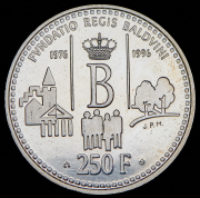 250 франков 1996 "20 лет Фонду Короля Бодуэна" (Бельгия)