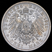 3 марки 1911 "25-летие свадьбы Вильгельма и Шарлоты" (Вюртемберг) F