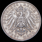 3 марки 1911 (Гамбург) J