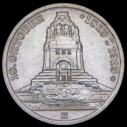 3 марки 1913 "100-летие битвы при Лейпциге" (Саксония) Е