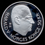 50 крон 1995 "50 лет ООН" (Норвегия)
