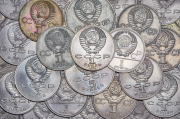 Набор из 103 памятных монет 1, 3, 5 рублей (СССР)