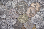 Набор из 103 памятных монет 1, 3, 5 рублей (СССР)