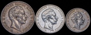 Набор из 3 сер. монет 2, 3 и 5 марок 1904-1908 (Пруссия)