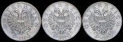 Набор из 3 сер. монет 2 шиллинга 1935-1937 (Австрия)