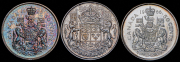 Набор из 3 сер. монет 50 центов 1951-1966 (Канада)
