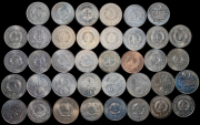 Набор из 38 монет 5, 10, 20 марок 1968-1990 (ГДР)