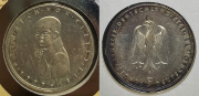 Набор из 6 сер  монет 5 марок 1935-1977 (Германия) (в п/у)