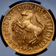 Нотгельд 50000000 марок 1923 (Вестфалия) (в слабе)