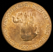 Нотгельд 500000000 марок 1923 (Рур и Рейн)