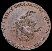 Токен 1/2 пенни 1796 (Эдинбург, Шотландия)