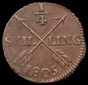 1/4 скиллинга 1805 (Швеция)