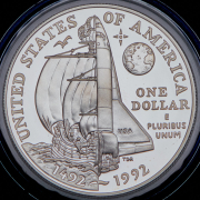1 доллар 1992 "500 лет путешествию Колумба" (США) P