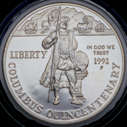 1 доллар 1992 "500 лет путешествию Колумба" (США) P