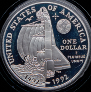 1 доллар 1992 "500 лет путешествию Колумба" (США)