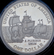 1 доллар 2007 "400 лет первому поселению Джеймстаун" (США) P