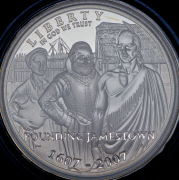 1 доллар 2007 "400 лет первому поселению Джеймстаун" (США) P