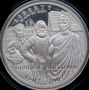 1 доллар 2007 "400 лет первому поселению Джеймстаун" (США)