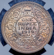1 рупия 1919 (Британская Индия) (в слабе)