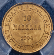 10 марок 1904 (Финляндия) (в слабе) L