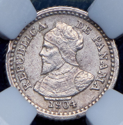 2 1/2 сентесимо 1904 (Панама) (в слабе)