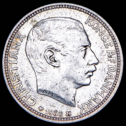 2 кроны 1930 "60 лет со дня рождения Короля Кристиана X" (Дания)