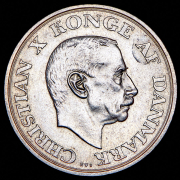2 кроны 1937 "25 лет правления короля Кристиана X" (Дания)